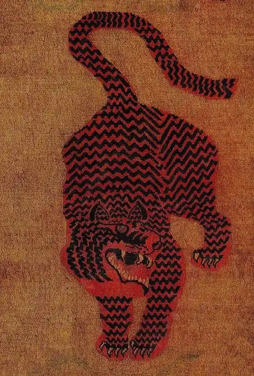 虎毯图集"云从龙,风从虎"在中国古代先秦时期,虎一度与龙并列而成为