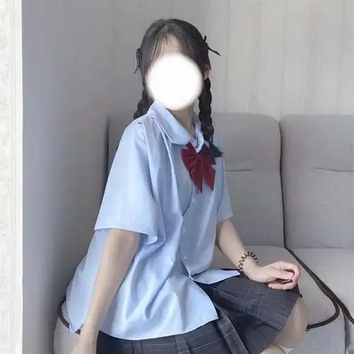 2021夏季新款日系短袖衬衫女学生韩版宽松小众衬衫