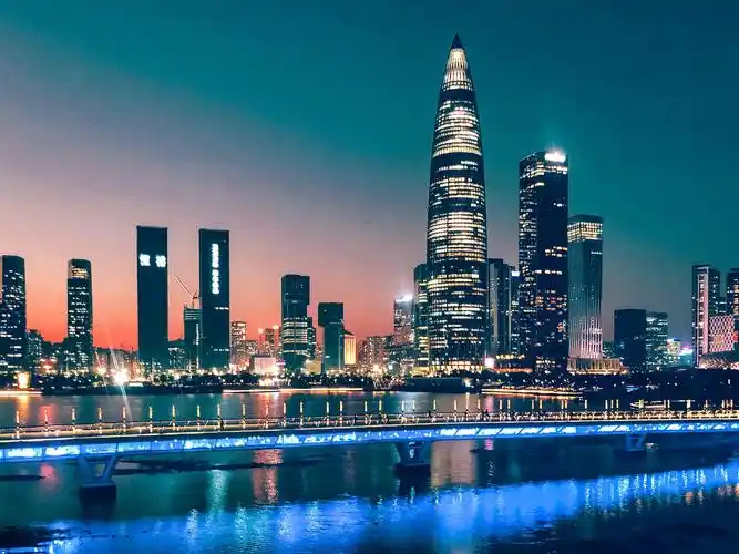 大湾区不夜城,深圳后海,法师桥