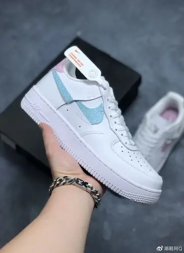 公司级nike air force 1 "粉蓝鸳鸯断勾" 货号:dc1164-111