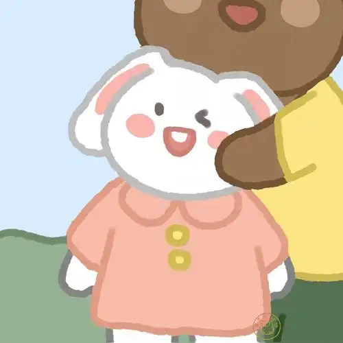 小熊小兔抱抱情侣头像