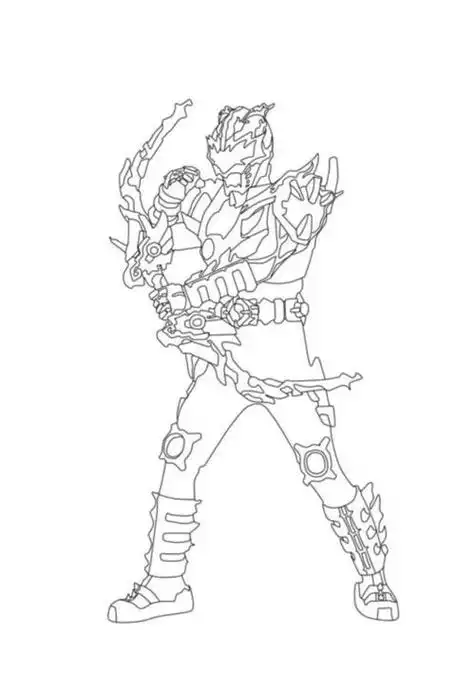 儿童铠甲勇士简笔画打印