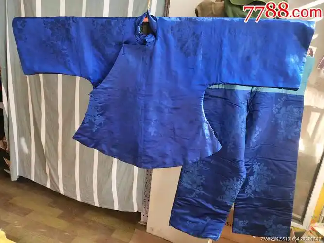 民国女式丝绸缎面大襟衣裤