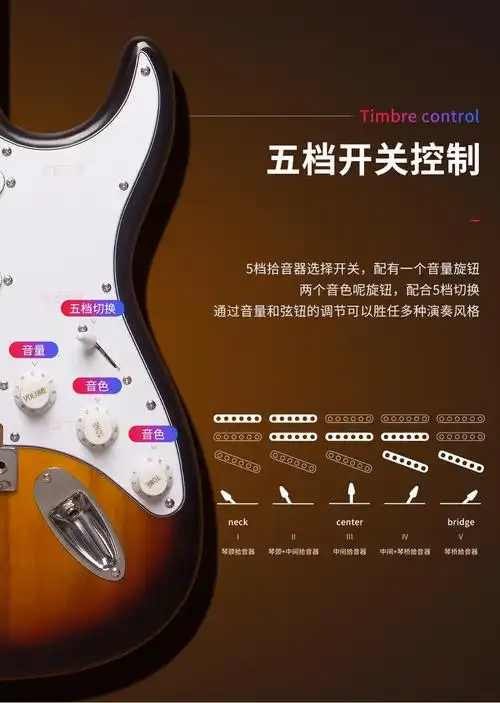 美音天使电吉他单摇st系列套装专业级 成人初学者入门电吉他送教程 l