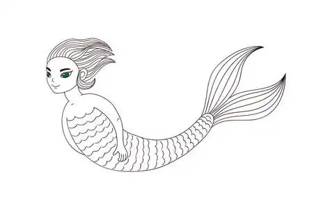 短头发的美人鱼照片