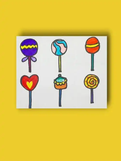 五彩缤纷系列彩色棒棒糖