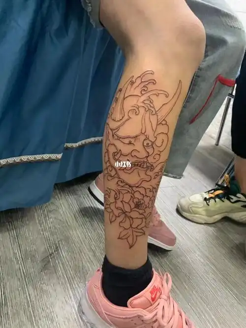 无锡纹身  #般若纹身  #小腿纹身