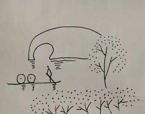 如何绘画桂林象鼻山简笔画