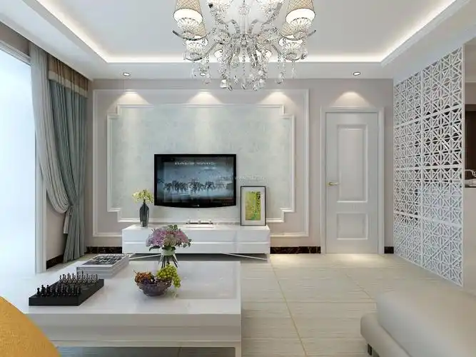 2022欧式田园简约影视墙效果图片大全