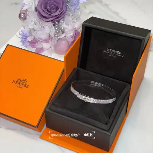 hermes爱马仕手镯kelly满钻78白金yyds