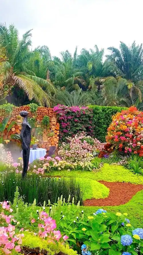 莲花山公园深圳八景之一,今天看看这里的花展吧