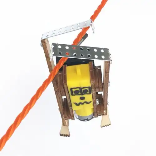 爬绳机器人科技小制作小发明学生diy材料电动机器人制作模型玩具