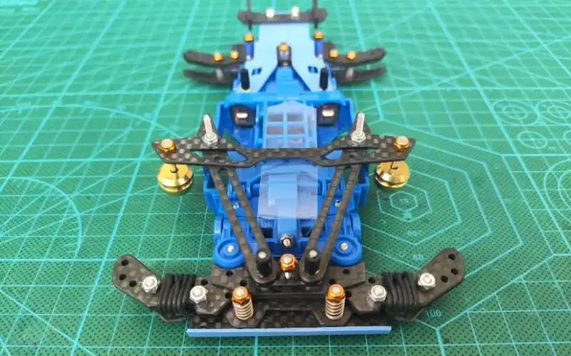 手撸田宫四驱车ms底盘双锚鱼头三角提架限位可调套件分享