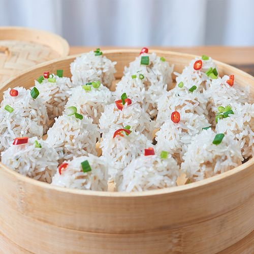 藕香珍珠糯米丸子速食快手菜蒸半成品宴餐酒店半成品肉类