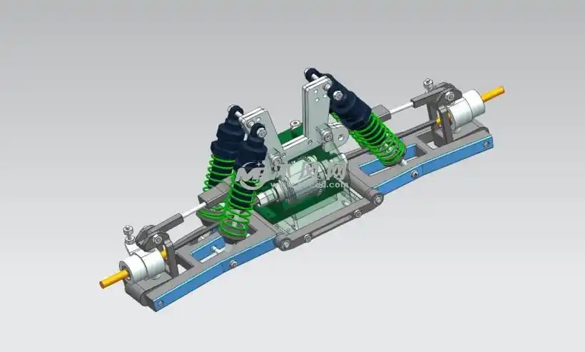 越野车独立悬挂减震系统 三维图