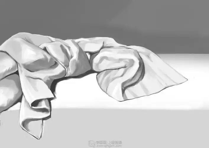 临摹布素描材质质感练习