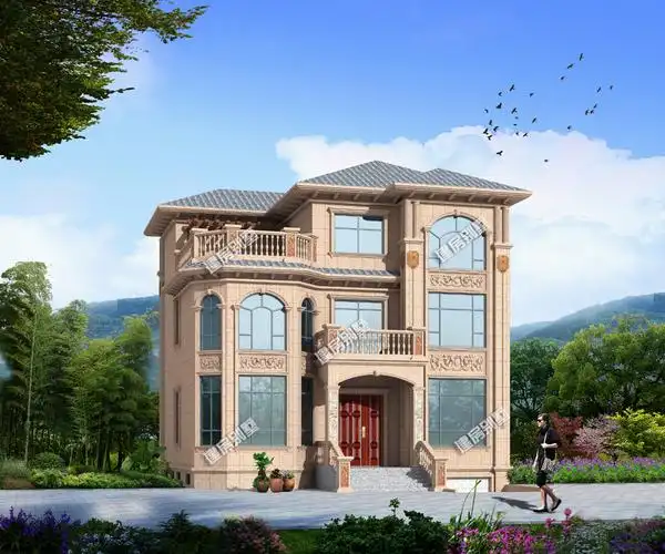 浙江地区3款三层农村自建房,第三栋平顶设计,主体25万