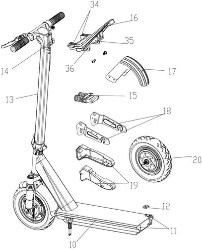 一种减震滑板车
