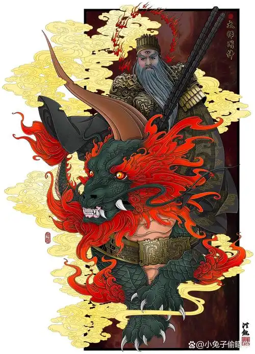 封神-太师闻仲 被网友搞得闻太师表情包成功洗脑, 创作闻太师时算是挑