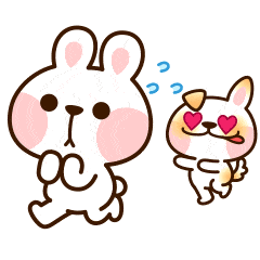 兔子gif爱心gif害怕gif逃跑gif追逐gif