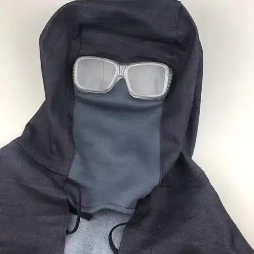 风帽防尘帽面罩带披肩装卸工男女劳保工作安全款帽子透气防灰防粉