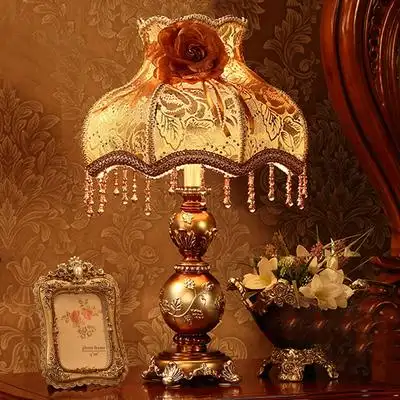 欧式时尚客厅台灯 古典婚庆奢华葫芦复古 艺术创意床头灯