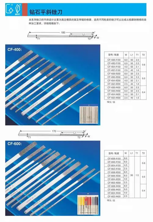 钻石平斜锉刀cf型