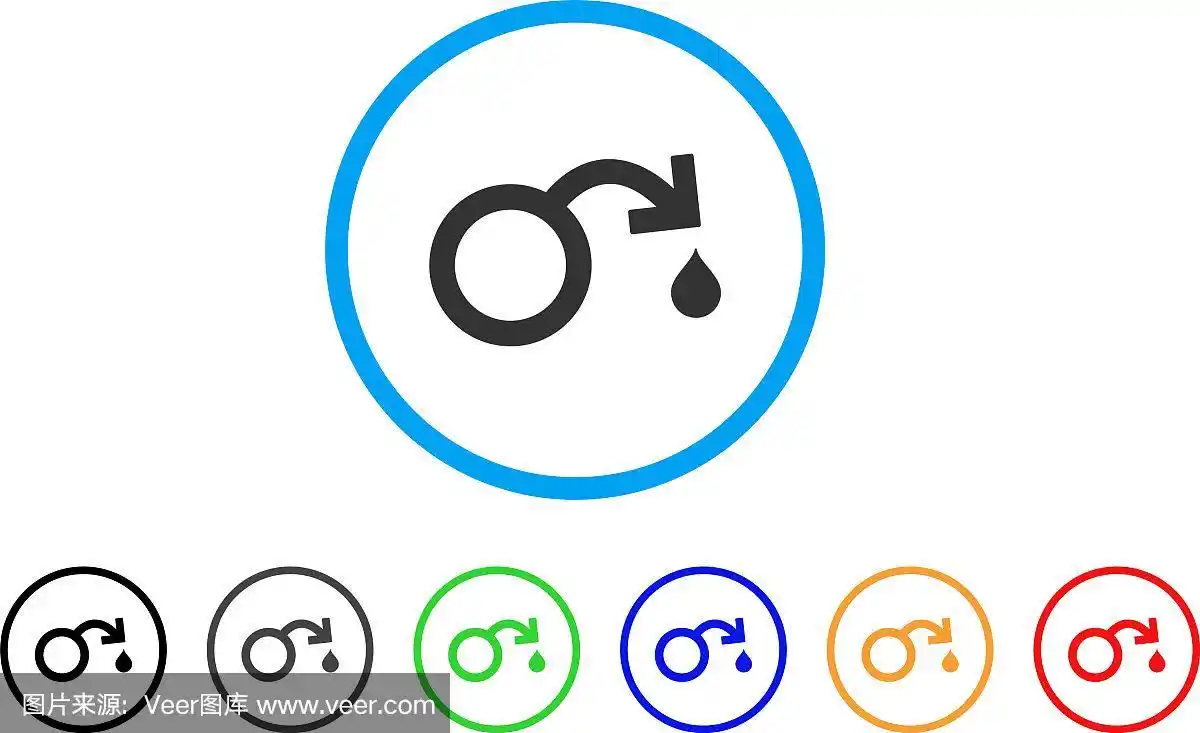 性病阳痿圆形图标