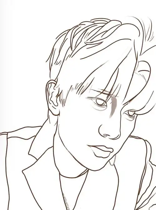 任嘉伦自拍板绘