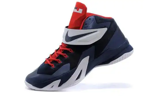 耐克/nike zoom soldier 詹姆斯士兵8篮球鞋653642(653641-003黑红 41