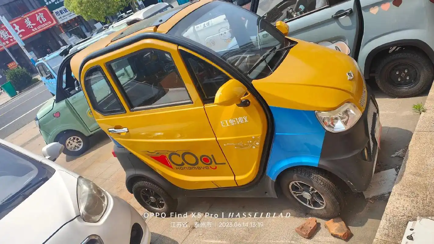 两门三座红蚂蚁新能源电动车四轮铝合金钢圈.电 - 抖音