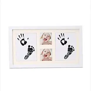 宝宝手足印小脚丫印兄妹手脚印手足情深脚印婴儿满月周岁纪念相框