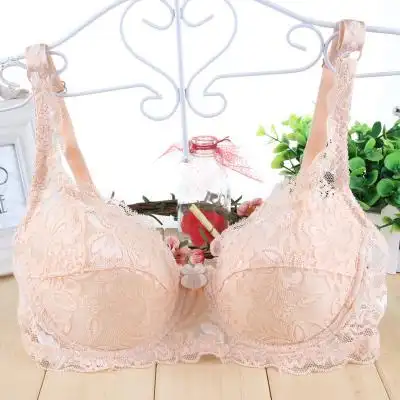 倩百合夏季新品透气超薄聚拢文胸性感蕾丝少女学生日系两排扣文胸