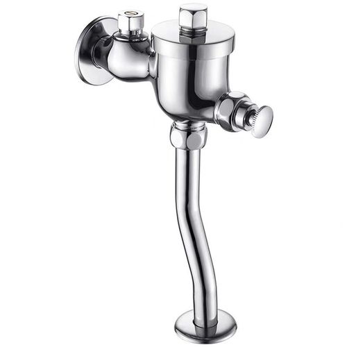 全铜小便池冲水阀手按式小便斗冲洗阀厕所小便器延时阀带调节大杯式带