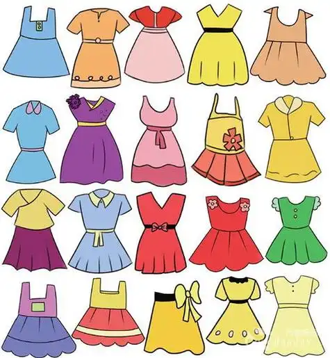 衣服简笔画图片彩色衣服简笔画图片彩色各种各样