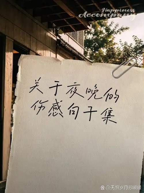 关于夜晚的伤感句子集