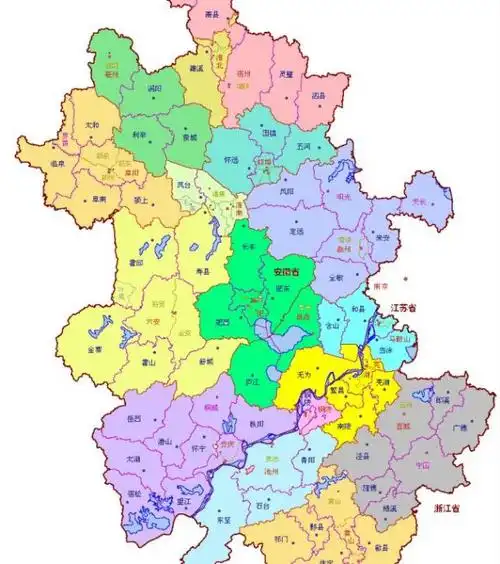 安徽最新行政地图