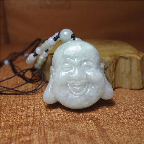 天然玉石翡翠佛笑佛头吊坠玉坠佛公翡翠佛头女款吊坠挂件礼品包邮