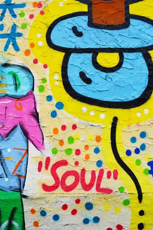 彩色墙壁涂鸦图片