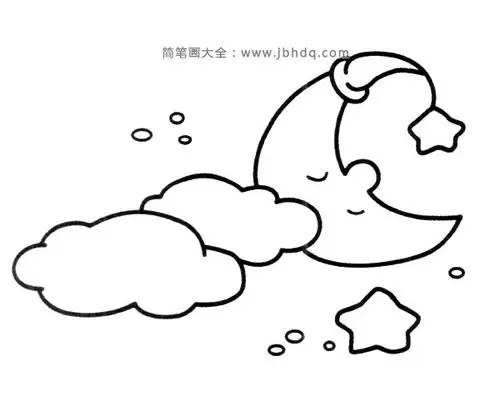 夜晚简笔画图片