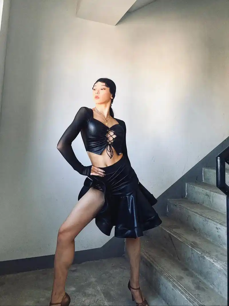 "皮系列"96.#国标女孩 #美美的拉丁舞服 #美出高级感  - 抖音