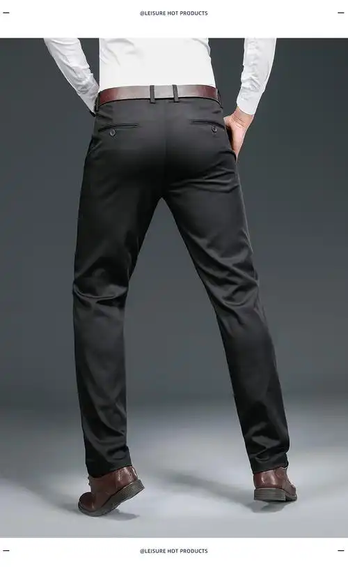 皮尔卡丹品牌加肥加大西裤男秋冬加厚西装裤宽松商务休闲西裤大码男裤