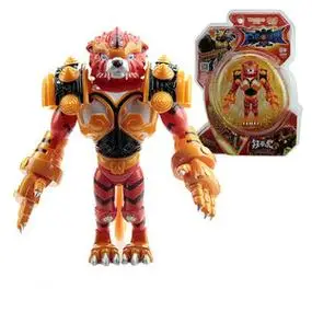 正版猪猪侠百变联盟五灵王铁拳虎变形合体机器人拼装儿童玩具可动