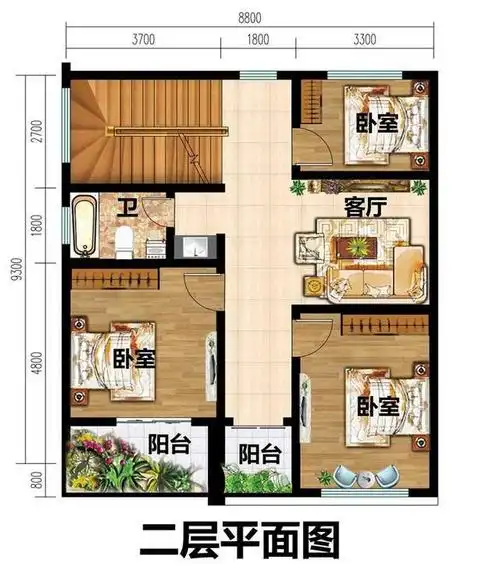 90平米宅基地设计图,小巧玲珑惹人爱