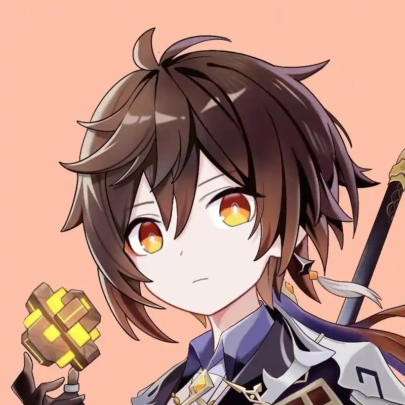 画一个q版钟离头像 软件:procreate 原画:quan