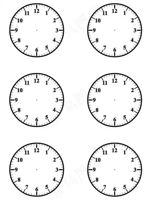 小学生钟表练习图图片