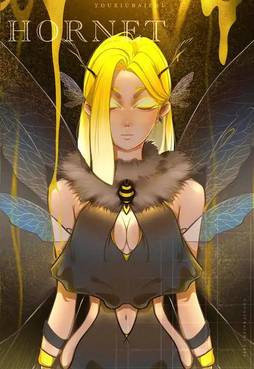 画一组昆虫拟人小姐姐