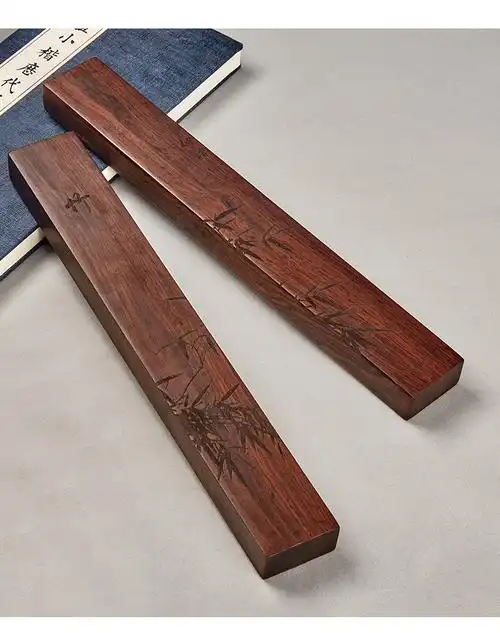 六品堂镇纸镇尺书法纸镇纸创意实木红木木料压书器学生文镇写毛笔字压