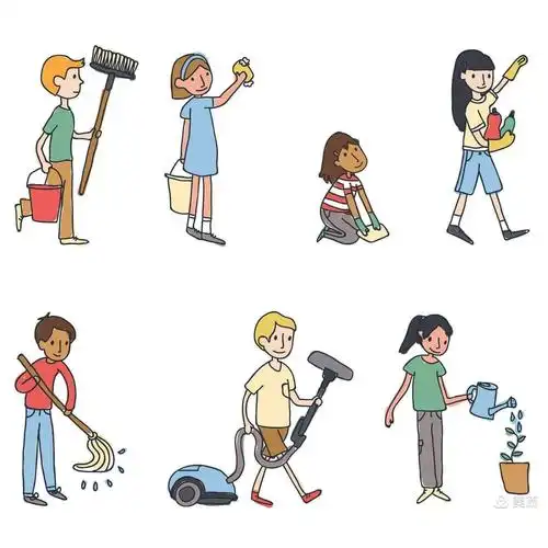 一年级二班魏立彰《新年大扫除,劳动我快乐》