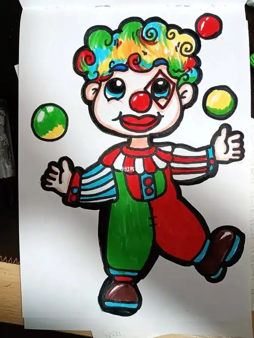 小丑简笔画